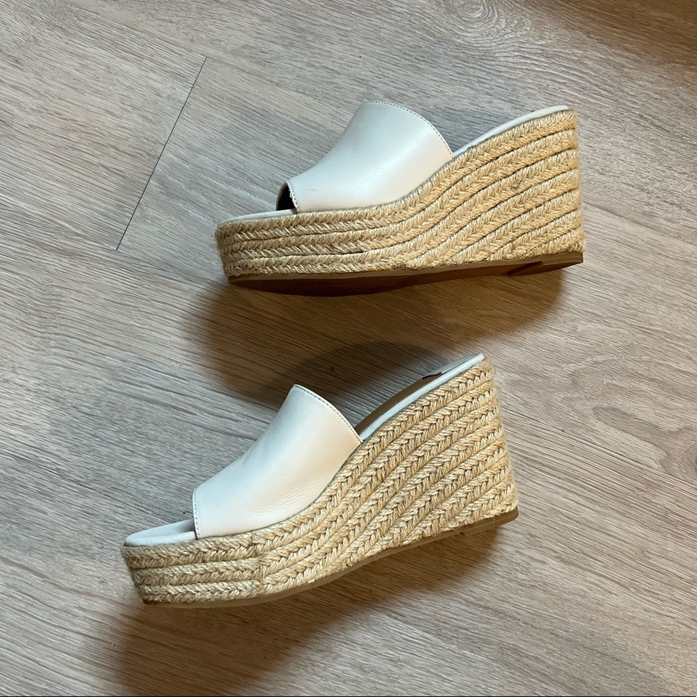 Tony Bianco White Wedge Sandals